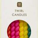 4 x Talking Tables 8 x Colorful Rainbow Birthday Cake Candles with Holders | Fun Cupcake Topper Decorations for Kids Party, Celebration (7cm)