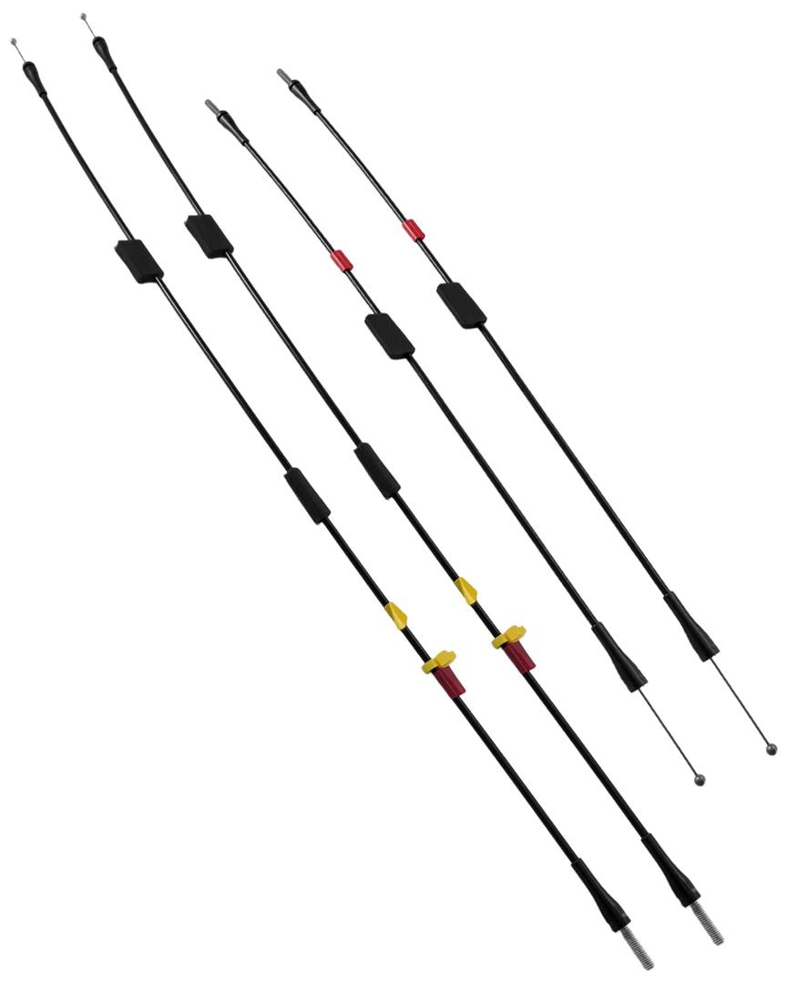 Rear Door Latch Cables Fit for Ford F150 F250 F150 Heritage Replace 6L3Z18264A26A 6L3Z18264A27A 6L3Z18264A01C 6L3Z18264A00C, Upper and Lower Latch Cables, 4Pcs