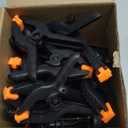 24 Pack 3.5 inch Plastic Spring Clamps, Black Heavy Duty Clips, Backdrop Clips, Plastic Clamps for Crafts, Backdrop Stand, Woodworking, Photography