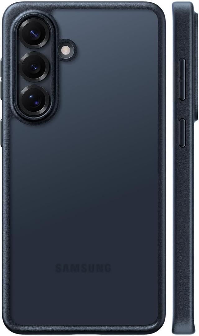 TORRAS Shockproof for Samsung Galaxy S26 Case, [12FT Military-Grade Drop Protection] Slim Thin for Samsung S26 Case, Anti-Fingerprint Translucent Matte Case for Samsung S26 with DIY Buttons, Black