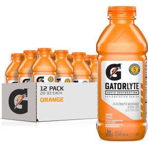 Gatorlyte Rapid Rehydration Electrolyte Beverage, Orange, 20oz Bottles (12 Pack) EXP. 10/19/2026