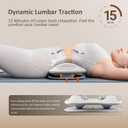4-in-1 Lumbar Massager,Lumbar Support Pillow Lower Back Massager with Vibration, Airbag Traction & Heating for Back & Waist Comfort