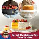 HIWARE 9 Inch Non-stick Cheesecake Pan Springform Pan with Removable Bottom/Leakproof - Black