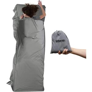 Sleeping Bag Liner Ultralight Adult Sleep Sack Travel Sheets for Hotel Sleeping Bags for Adults Liners Sheet Cotton Lightweight Camping Inner Hostel Fresh Back Backpacking NO Zipper Traveling Bed (X-Large)