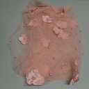Coberllus Newborn Photography Props Boys Girls Wrap Blanket Baby Photo Shoot Floral Pearl Decorative Mesh Rug Layer Basket Filler (Pink)