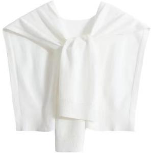 Sweater Shawl Wraps for Women Sweater Knitted Knotted Shawls Travel Casual Scarf Cape Shoulder Tops Fashion Wrap (White)