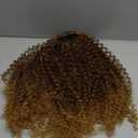 Curly Drawstring Ponytail for Black Women 10 Inch Blonde Afro Kinky Curly Ponytail Extension with Two Clips for Daily Use (T27)
