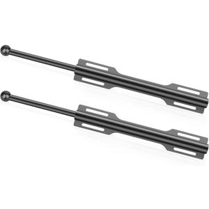 12" Valet Rod for Closet Pull Out (2 Pack, Black)