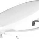 Centoco 2 inch Raised Toilet Seat for Seniors, Round, Closed Front with Cover, Plastic, Made in the USA, HL440STS-001, White