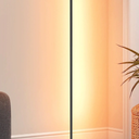 DEWENWILS LED Corner Floor Lamp, 57.5" Minimalist Dimmable Light, Standing Tall Lamp for Living Room, Bedroom, Office, 3000K Warm White Light (Black)-HLFL02K1