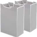 STORAGE MANIAC 2 Pack Laundry Sorter Replacement Bags, No Hangers, Laundry Hamper Cart Removable Replacement Bags, Laundry Storage Organizer Replacement Bags, Gray