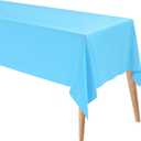 M METERXITY Rectangle Tablecloth, 55 x 87 Inch Thickened Waterproof Polyester Table Cloth for Banquets/Buffet/Parties/Wedding, Anti-Wrinkle Washable Decorative Table Cover [Sky Blue]