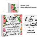 2 x Aunt Gifts from Niece Unique Aunt Birthday Gifts Wooden Block Sign Home Office Desk Sign Decor Present for Auntie Christmas Thanksgiving Wedding Mother's Day for Aunt