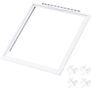UPGRADED 241969501 Refrigerator Shelf Frame Compatible with Frigidaire Shelf Replacement Parts Crisper Drawer Pan Cover with 241993101 & 241993001 Crisper Cover Support LFSS2612TF0, FFSS2615TS0 Shelf