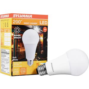 Sylvania Night Chaser LED A21 Light Bulb, 200W Equivalent, Efficient 22W, 10 Year, Non-Dimmable, Super Bright 3000 Lumen, Soft White - 1 Pack (40584)