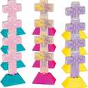 Fun Express Sand Art Crosses Kit for Kids 12 Pack - Colored Sand Painting Craft Set for Sunday School Supplies & VBS | Christian Bible Crafts for Religious Education & Church Activities