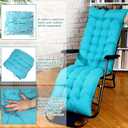 67 x 19 Inch Chaise Lounge Cushions Soft Lounge Chair Cushion Gravity Chair Cushion Sofa Lawn Furniture Cushion Pad with 6 Tie for Outdoor Indoor Patio Home Without Headrest (Lake Blue,2 Pcs)