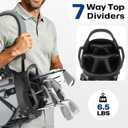 Findway Golf Stand Bag 7 Way, Lightweight Golf Bag for Men Women, Golf Club Carry Bag with Multiple Pockets, Detachable Dual Straps