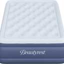 Beautyrest Supreme Air, Twin Size Air Mattress with Built-in Pump, Raised Inflatable Bed for Adults, Puncture-Resistant Vinyl, Auto Shut-Off, 650lb Support, Guest Bed, Camping Airbed