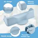 Hair Washing Station,Portable Hair Washing Basin for Sink or Bathtub,Silicone Shampoo Bowl with Scalp Massager,Tear-Free Shampoo Bowl with Suction Cups for Elderly Pregnant