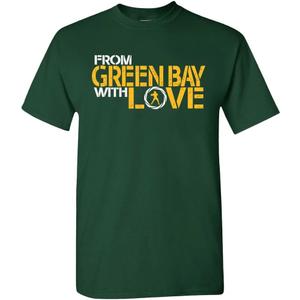 From Green Bay with Love - Men's T-Shirt for Football Fans (X-Large)