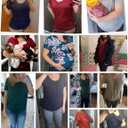 Ekouaer Women's Nursing Tops for Breastfeeding 3 Pack Maternity Shirts Double Layer Pregnancy Clothes Postpartum Tee Shirt (L)