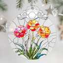 Christmas Ornaments: Stained Glass Ornament, Birth Flower Ornament, Christmas Tree Ornaments & Xmas Tree Decorations Exquisite Holiday Decor, Birth Flower Gifts Perfect Holiday & Xmas Gifts - Jan