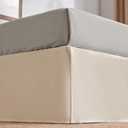 SLEEP ZONE Pleated Bed Skirts King Size, 15 inch Tailored Drop Easy Fit Bedskirt, Anti-Static, Fade Resistant (King, Beige)