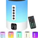Alarm Clock Bluetooth Speaker, Night Light White Noise Machine Touch Bedside Lamp with Alarm Clock for Kids Multi-Color Changing Night Light Xmas Gifts for Teenage Girls Boys Women Teen Girl Gifts