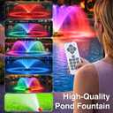 Pond Fountain Aerator, LED RGB Multicolor Aerator Floating Fountain Light, 750W 1HP 15000 GPH Floating Pump,IP68,for Ponds & Lakes