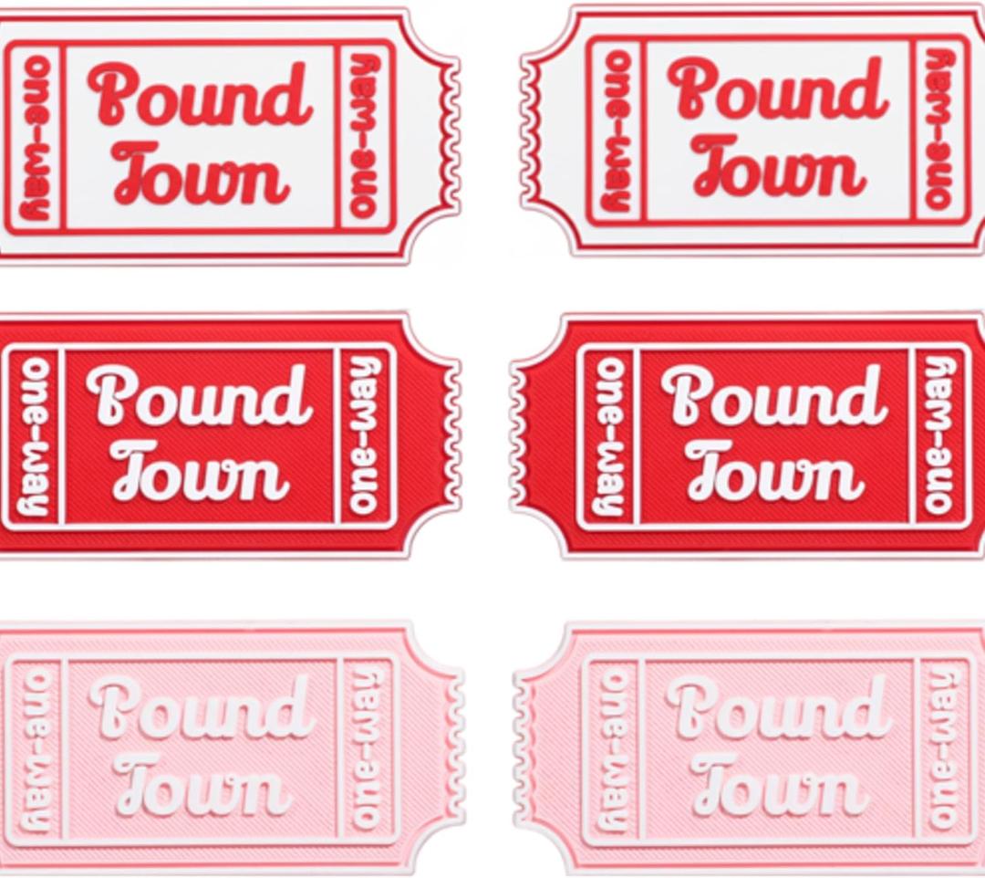 3 x Kosiz 6 Pcs Valentine Ticket Gift Silicone One Way Ticket Valentine Ticket Romantic Love Relationship Anniversary Tickets Gift for Him Her Husband Wife Boyfriend Girlfriend Partner (Pink, Red, White)