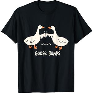 Cute Goose Bumps Funny Animal Pun Lover Women & Men Graphic T-Shirt, S