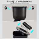 Automatic Cat Feeder and Water Dispenser FW1, Wire or Battery Cat Food Dispenser Timer Pet Feeder - Locking Lid, Desiccant Bag, Programmable Portion Control, 4 Daily Meals, 10s Voice Recorder