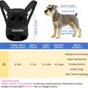 Dog Backpack Carrier, Adjustable Pet Front Carriers, Legs Out Carrying Sling Travel Bag for Small Medium Dogs 10-16 Lbs, Soft Wearable Puppy Chest Carry Backpacks for Walking/Hiking/Camping/Traveling