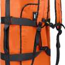 MIER Water Resistant Backpack Duffle Heavy Duty Convertible Duffle Bag with Backpack Straps for Gym, Sports, Travel (40L, Orange)