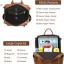 AGLOD Leather Backpack Purse for Women Designer Ladies Shoulder Bag Fashion Faux Work Travel Handbags