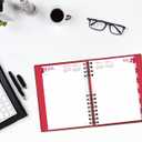 2 x Brownline 2025 CoilPro Daily/Monthly Planner, Untimed Journal, 12 Months, January to December, Twin-Wire Binding, 8.25" x 5.75", Bright Red (CB389C.RED-25) (Standard)