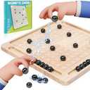 Magnetic Induction Chess Game Set, Commodum 2025 New Table Top Magnet Chess Game, Magnetic Rocks Puzzle Toy Family Party Strategy Game for Adults, Magnet Board Game with Stones.2 packs