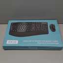 Wireless Keyboard and Mouse Combo,2.4G Full Size Wave Keys Ergonomic Keyboard with Wrist Rest for Natural Typing, 3 DPI Adjustable Ergonomic Silent Mouse for Computer/Laptop/Windows/Mac (Black)