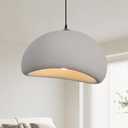 19.7in Wabi Sabi Pendant Light, Kitchen Island Lighting Fixture Ceiling Mount Japanese Lamp Japandi Chandelier for Dining Living Room Hallway Bedroom Restaurant Hanging Lamp, Grey 1 Pack
