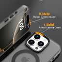 aoub for iPhone 15 Pro Case, Compatible with MagSafe, Rugged Sturdy Shockproof Protection Bumper, Magnetic Phone Case for iPhone 15 Pro, Classic Hybrid Clear Case, Black