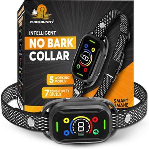 2026 Upgraded Intelligent Dog Bark Collar for Medium & Large Dogs (20 LBs-110 LBs)- Beep, Vibration & Safe Static Shock, 7 Sensitivity Levels Adjustment - Stops Excessive Barking (No Remote)