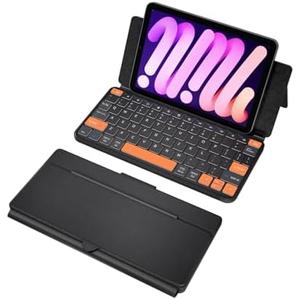 Universal Travel Keyboard Plus, New Dual Bluetooth Portable Keypad with 7-Color Backlit & Any-Angle Stand, Wireless Tablet Keyboard for iPad/Z Fold/Galaxy Tabs/Phones, Keypad for iOS/Android/Windows