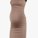 Rnxrbb S Women Summer Sleeveless Maternity Dress Pregnancy Tank Scoop Neck Mama Clothes Casual Bodycon Clothing, S