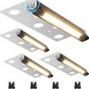 SUNVIE 7 Inch Hardscape Lighting 5W LED Retaining Wall Lights 3000K Warm White Low Voltage Landscape Lighting Waterproof Outdoor Step Lights with Connectors Paver Lights for Retaining Wall ETL, 4 Pack
