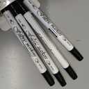 4 Pcs Double Ended Fabric Pen T-shirt Canvas Bag Hat Clothes Painting Black White Red Blue Painting Pendant Tip Marker