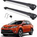 Autekcomma 260lb Loading Weight Heavy Duty Roof Rack CrossBars Replacement for 2013-2018 Toyota RAV4,Anti-Corrosion,Aluminum Black Matte with Anti-Theft Locks (ONLY FIT Original Side Rail)