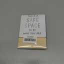 Mental Health Wooden Sign, Safe Space Quote, 4 x 5.5 Inches, Modern, Tabletop Mount, Words & Quotes, Home & Office Decor, Gift (White, Brown)