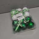 Vinsot 12 Pcs St. Patrick's Day Ball Ornaments 2.4 Inch White Green Shamrock Bulb Ornaments Irish Hanging Tree Decorations St. Patrick's Day Decorations for Home Tree Festival Party Decor
