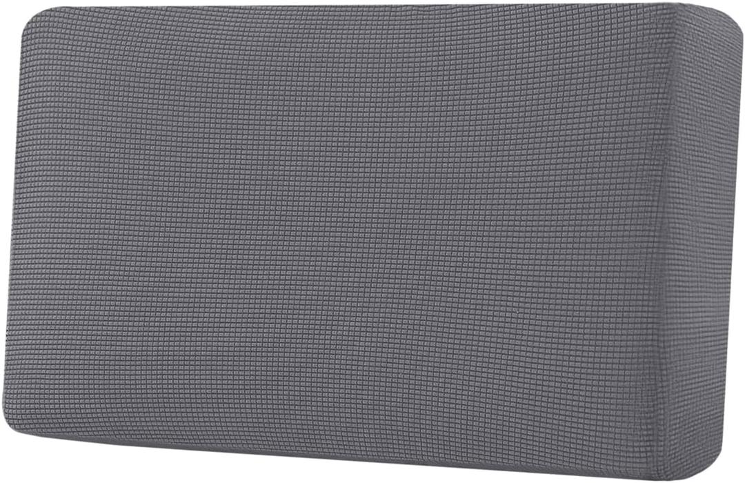 H.VERSAILTEX Super Stretch Individual Seat Cushion Covers Sofa Covers Couch Cushion Covers Slipcover Sets Thick Jacquard Textured Twill Fabric (1 Piece Loveseat Cushion Cover, Grey)